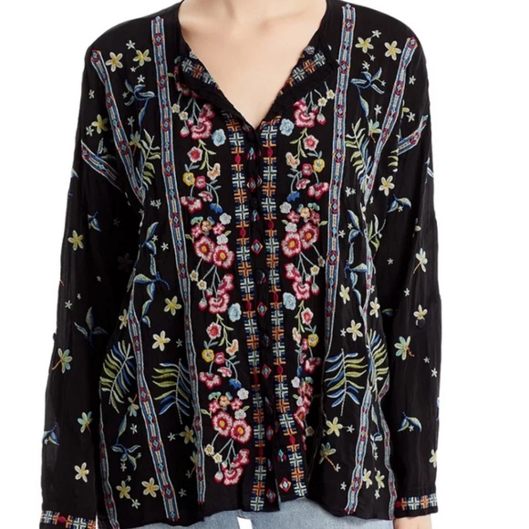 Johnny Was heavily embroidered Garden Party blouse NWT - Picture 3 of 14